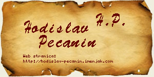 Hodislav Pečanin vizit kartica
